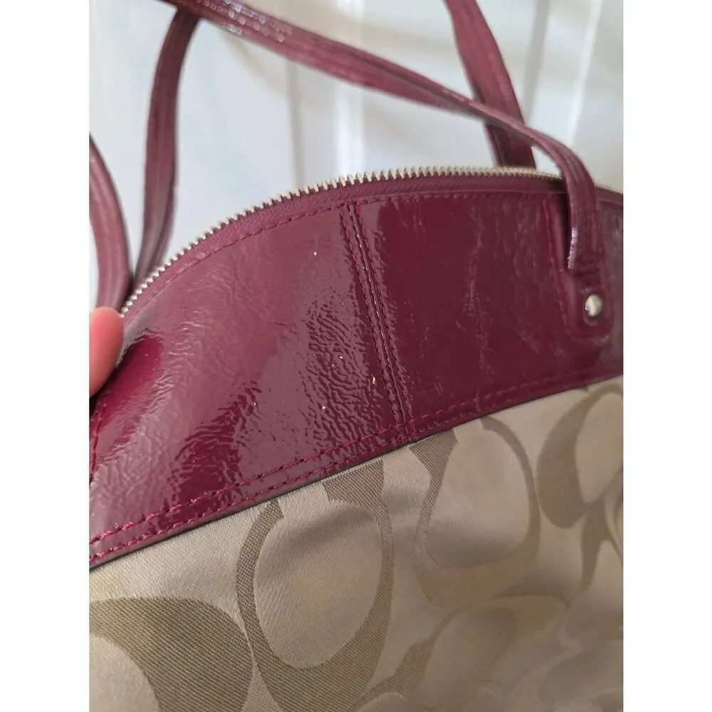 Coach Logo Laura Berry Purse Tote Shoulder Handbag
